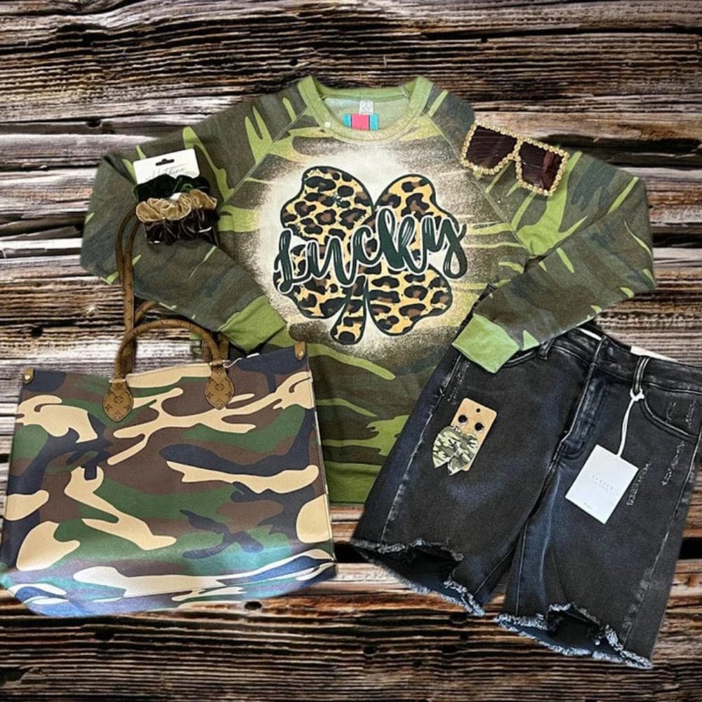 Feeling Lucky Camouflage Sweatshirt